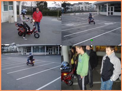 Nous roulons sur des scooters � vitesse limit�e !!!