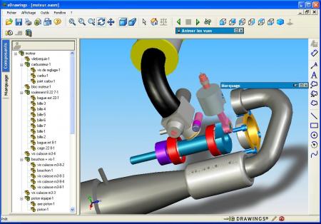 Moteur deux temps en cours de d�sassemblage